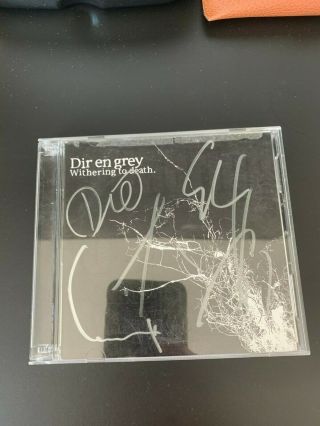Dir En Grey Withering To Death Official Band Autograph No Damage W/dvd