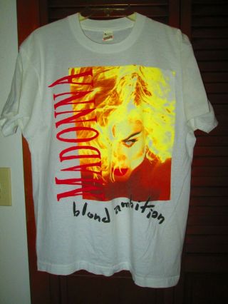 1990 Boy Toy Inc Madonna World Tour Shirt/ Blond Ambition/ Xl/screen Stars/u.  S.  A