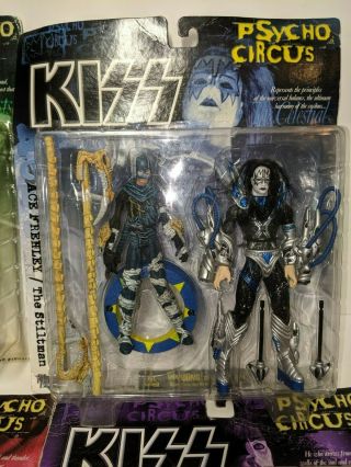 McFARLANE TOYS KISS PSYCHO CIRCUS COMPLETE SET OF 4 GENE,  PAUL,  ACE,  PETER 3