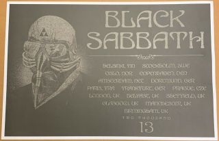 Black Sabbath.  2013 Tour Lithograph.