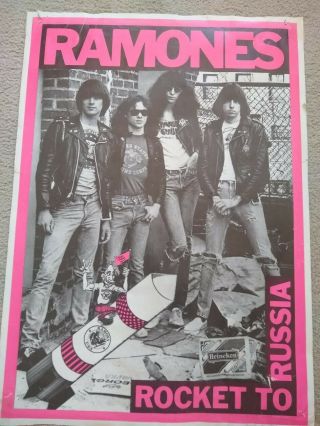 Vintage Music Poster The Ramones " Rocket To Russia " Classic Punk Rock East Coast