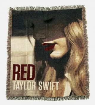 Taylor Swift Red Album Tour Tapestry Throw Blanket Fringe 50 " X60 " Female Singer