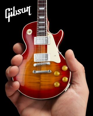Gibson 1959 Les Paul Standard Cherry Sunburst Handcrafted 1:4 Scale Mini Guitar