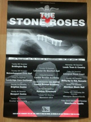 Stone Roses UK Large Tour Poster 1995 2