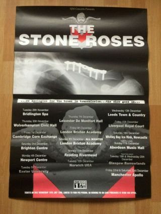 Stone Roses UK Large Tour Poster 1995 3