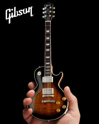 Gibson Les Paul Traditional Tobacco Burst Handcrafted 1:4 Scale Mini Guitar 2