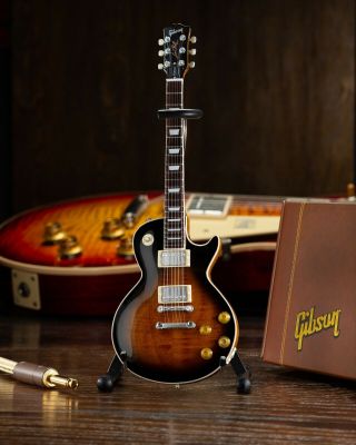 Gibson Les Paul Traditional Tobacco Burst Handcrafted 1:4 Scale Mini Guitar 3