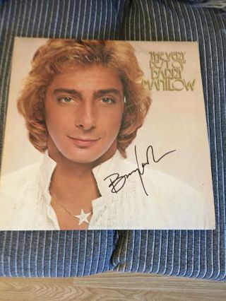 Barry Manilow Signed Very Best Of Lp Vinyl Autograph