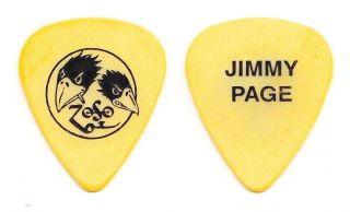 The Black Crowes Jimmy Page Signature Yellow Guitar Pick - 2000 Tour