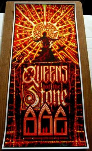 Queens Of The Stone Age 2018 Le Seattle Concert Poster Brad Klausen