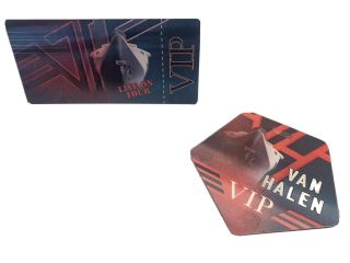 Van Halen Live On Tour Vip Commemorative Holographic Ticket,  Backstage Pass Rare
