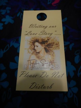 Taylor Swift - Fearless - Doubled - Sided Promo Doorhanger - 2008