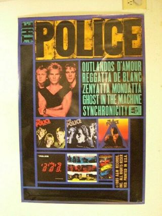 The Police Albums Poster Band Shot Sting Old