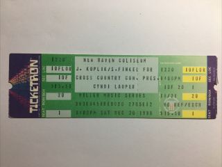 Cyndi Lauper Full Concert Ticket / 1986 / Haven Coliseum