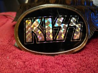 Kiss Belt Buckle Stamped 1977 Pacifica Mfg.