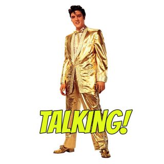 Elvis Presley Talking Gold Lame Suit Lifesize Cardboard Cutout Standup Standee