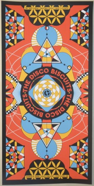 2018 The Disco Biscuits - Portland I Silkscreen Concert Poster By Nate Duval