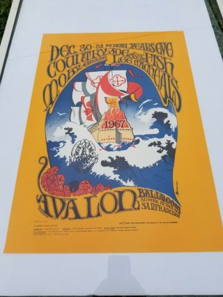 Country Joe & Fish - Moby Grape - Lee Michaels - Avalon Poster 1967 Fd 41 - (2)