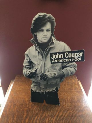 John (cougar) Mellencamp " American Fool " Promo Cardboard Cutout Display 1982