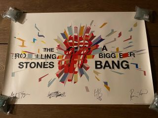 The Rolling Stones 2005 Fan Club A Bigger Bang Tour Poster Textured