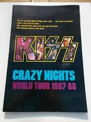 Kiss Crazy Nights World Tour Programme 1987/88 (the Giant Size One)