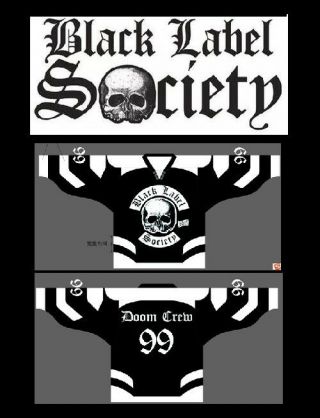 Black Label Society Hockey Jersey Sz 48 L Large Bls Zakk Wylde Shirt