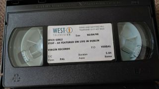 Spice Girls - Stop - As Featured On Live In Dublin Official Virgin Promo Vhs Pal