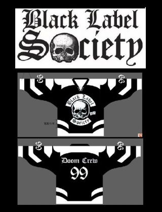 Black Label Society Hockey Jersey Sz 52 Xl 1x Bls Zakk Wylde Shirt
