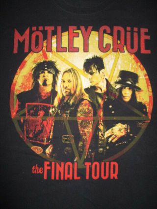 Motley Crue " All Bad Things Must Come To An End " Final Concert Tour (3x) T - Shirt