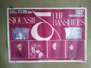 Siouxsie And The Banshees Vintage Concert Tour Poster Brussels Belgium 1986
