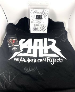 Vintage All American Rejects Tour Dates 2010 Signed Large Short Sleeve T - Shirt