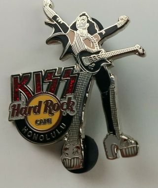 KISS Band Hard Rock Café Pin Badge Gene Simmons Alive 2 Poster Pose Honolulu 2