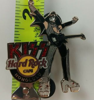 KISS Band Hard Rock Café Pin Badge Gene Simmons Alive 2 Poster Pose Honolulu 3