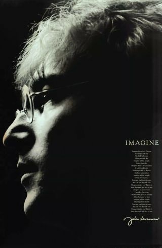 John Lennon Imagine Lyrics 2004 Poster 24 X 36
