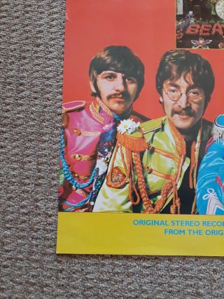 Sergeant Pepper ' s Lonely Hearts Club Band Beatles CD Release Poster 1987 24×36 3