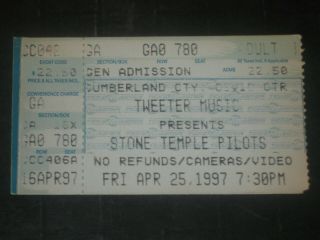 Stone Temple Pilots & Trick 1997 Ticket Stub Cumberland Civic Center Maine