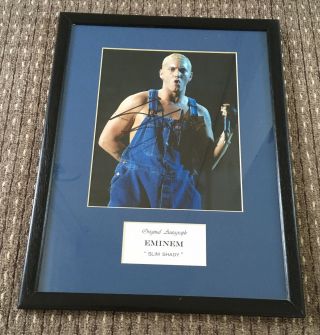 Eminem Slim Shady Signed Framed Photograph 33cm X 44cm