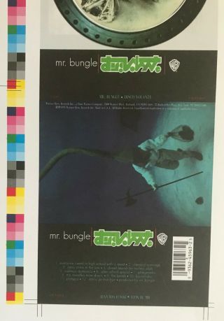 Mr Bungle Disco Volante WB uncut CD artwork color proof sheet poster 2