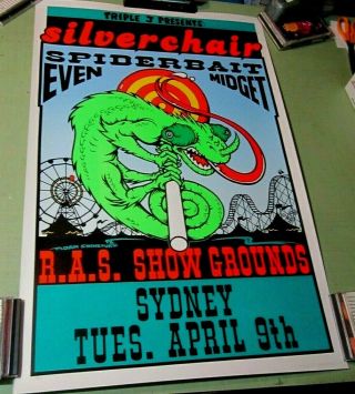 Silverchair 1996 Concert Poster W/ Even Midget Signed No Adam Swinbourne