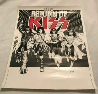 Kiss The Return Of Kiss 1979 Concert Poster Undocumented Design 17.  5 " X 22.  5 "