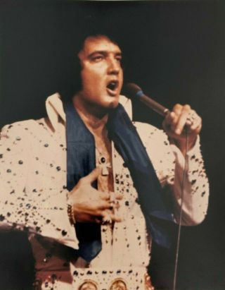 Elvis Presley Authentic Concert Photo On Vintage Kodak Paper R.  Leech
