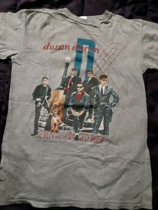 Duran Duran " Seven And The Ragged Tiger " T - Shirt L 1983 Vintage
