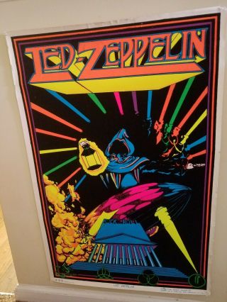Led Zepplin Grim Reaoer Blacklight Poster