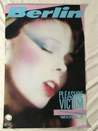 Berlin 1982 Promo Poster Pleasure Victim Sex I’m A Terri Nunn Geffen Records