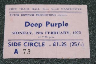 Deep Purple Who Do We Think We Are Tour 1973 Uk Concert Ticket