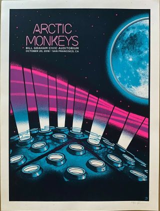 Arctic Monkeys San Francisco 2018 Show Poster Signed & Numbered