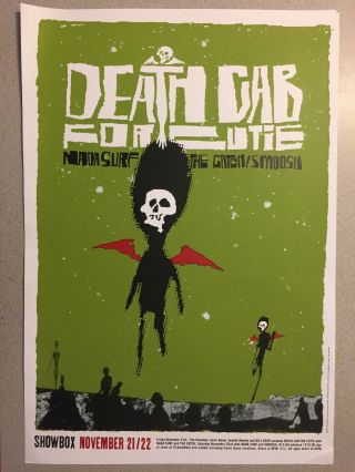 Death Cab For Cutie Silkscreen Concert Poster Jeff Kleinsmith Nada Surf 24x17