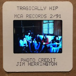 Tragically Hip : Color 35mm " Press Photo " Slide @ 1991 Vintage Roots Rock Music