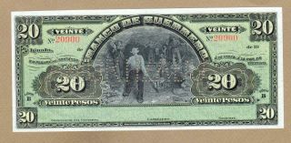 Mexico: 20 Pesos Banknote,  (unc),  P - S300b,  1914,