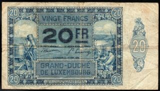 Luxembourg ;grand Duche ; 20 Francs ; 1.  10.  1929 ; Pick 37 / L20